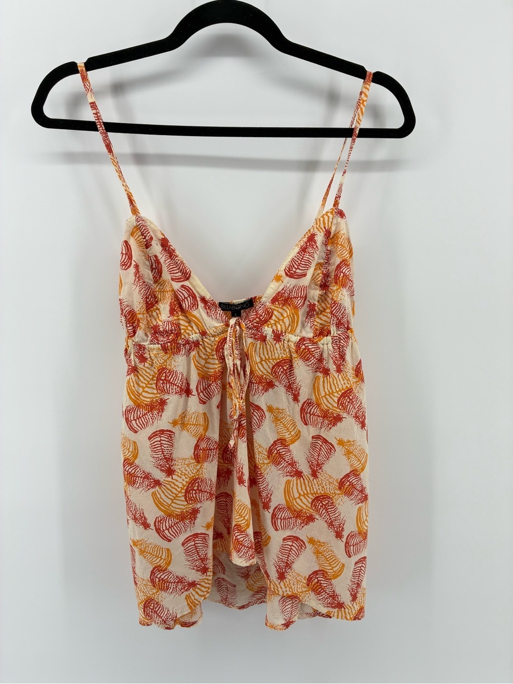 Women’s Spaghetti Strap Tank Top in Red & Yellow Print
